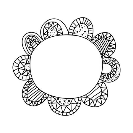 bohemian or boho style flower icon image vector illustration designのイラスト素材