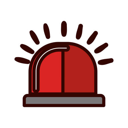 color silhouette with red siren vector illustrationのイラスト素材