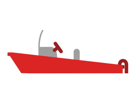 color silhouette with rescue boat vector illustrationのイラスト素材