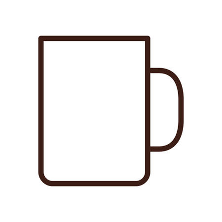silhouette big mug with handle vector illustrationのイラスト素材