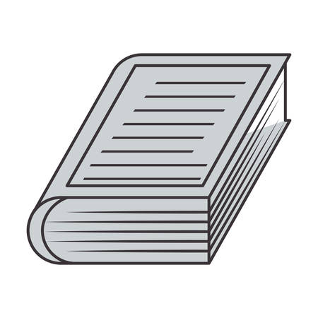 gray silhouette book with striped cover vector illustrationのイラスト素材
