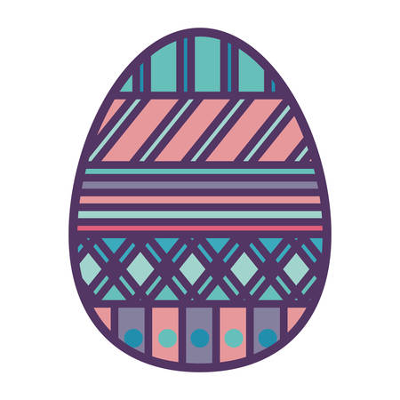 colorful easter egg design with horizontal striped vector illustrationのイラスト素材