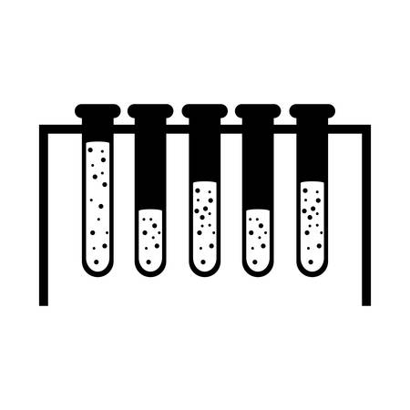 silhouette test tube icon microbiology equipment vector illustrationのイラスト素材