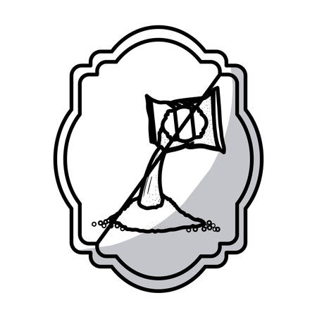 Frame of sugar free icon. Dessert sweet candy food and organic theme. Isolated design. Vector illustrationのイラスト素材