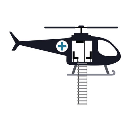Helicopter icon. Medical health care hospital and emergency theme. Isolated design. Vector illustrationのイラスト素材