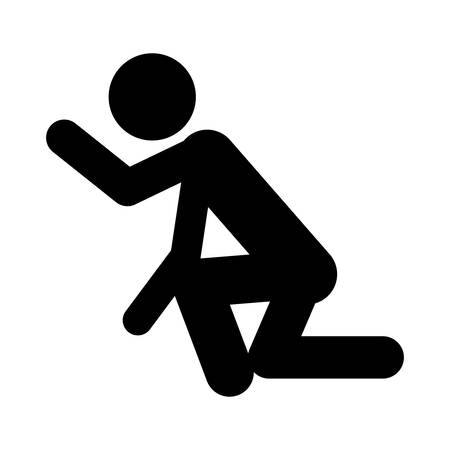 Pictogram icon. People person figure and human theme. Isolated design. Vector illustrationのイラスト素材