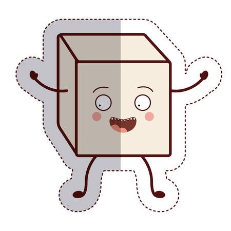 Sugar cube icon. Dessert sweet candy food and organic theme. Isolated design. Vector illustrationのイラスト素材