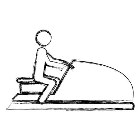 Pictogram and jet ski icon. Sport hobby people person and human theme. Isolated design. Vector illustrationのイラスト素材