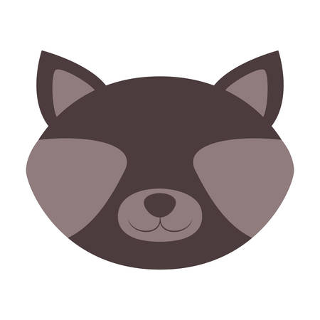 Raccoon cartoon icon. Animal cute adorable creature and friendly theme. Isolated design. Vector illustrationのイラスト素材