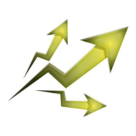 Increase arrow icon. Direction web and infographic theme. Isolated design. Vector illustrationのイラスト素材
