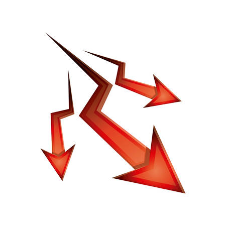 Decrease arrow icon. Direction web and infographic theme. Isolated design. Vector illustrationのイラスト素材