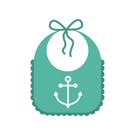 Bib icon. Baby object child childhood infant theme. Isolated design. Vector illustrationのイラスト素材