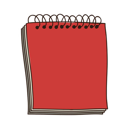 colorful notebook of spiral in red vector illustrationのイラスト素材