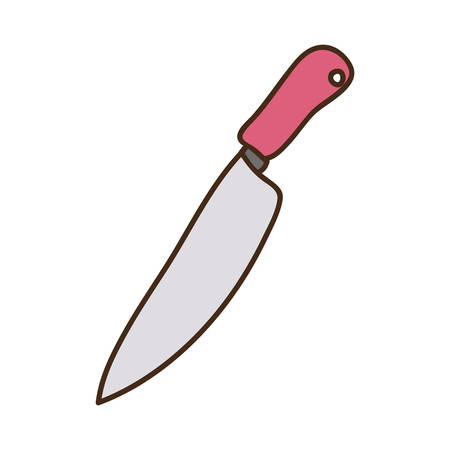 silhouette colorful with big knife vector illustrationのイラスト素材