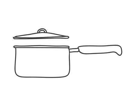 silhouette monochrome with pans with handling vector illustrationのイラスト素材