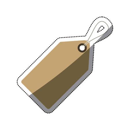 Paper hang label icon. Tag banner product and decoration theme. Isolated design. Vector illustrationのイラスト素材