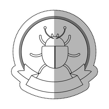 Bug icon. Security system warning protection and danger theme. Isolated design. Vector illustrationのイラスト素材