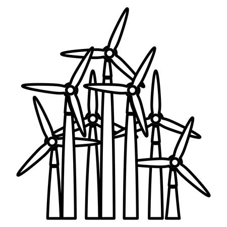 Wind mill icon. Ecology renewable conservation and alternative theme. Isolated design. Vector illustrationのイラスト素材