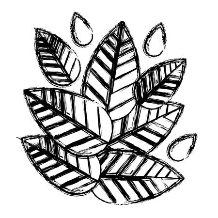 Leaf icon. Plant floral nature and decoration theme. Isolated design. Vector illustrationのイラスト素材