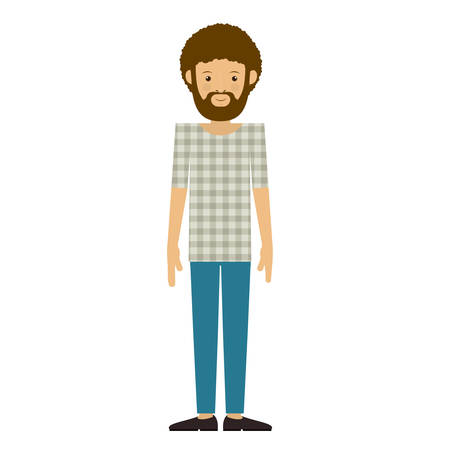 Hipster man icon. Male avatar person people and human theme. Isolated design. Vector illustrationのイラスト素材