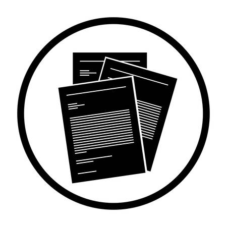Piece of paper icon. Document data archive office and information theme. Isolated design. Vector illustrationのイラスト素材