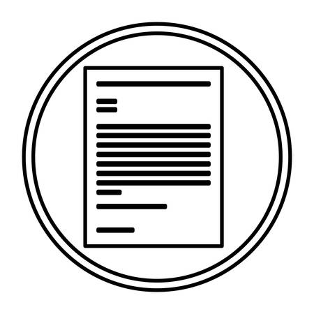 Piece of paper icon. Document data archive office and information theme. Isolated design. Vector illustrationのイラスト素材