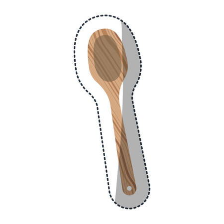 Spoon icon. Kitchen supply tool and cooking theme. Isolated design. Vector illustrationのイラスト素材