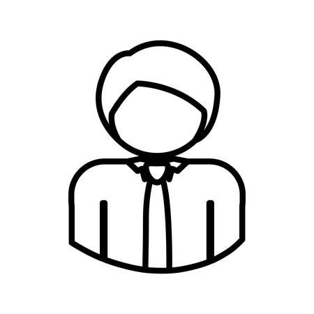 Man icon. Male avatar person people and human theme. Isolated design. Vector illustrationのイラスト素材