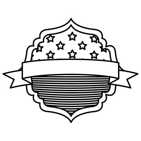 Usa flag inside frame icon. United nation us country and american states theme. Isolated design. Vector illustrationのイラスト素材