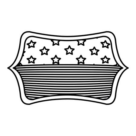 Usa flag inside frame icon. United nation us country and american states theme. Isolated design. Vector illustrationのイラスト素材