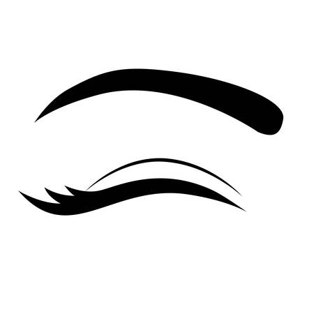 Female eye cartoon icon. View look vision and optical theme. Isolated design. Vector illustrationのイラスト素材