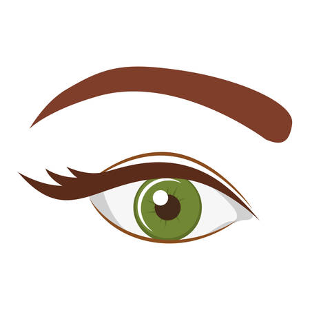 Female eye cartoon icon. View look vision and optical theme. Isolated design. Vector illustrationのイラスト素材