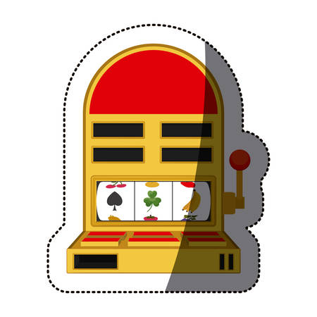 Slot machine icon. Casino las vegas game and lucky theme. Isolated design. Vector illustrationのイラスト素材