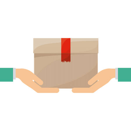 Package icon. Delivery shipping logistics and transportation theme. Isolated design. Vector illustrationのイラスト素材
