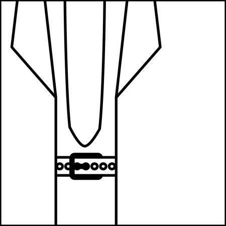 Necktie with jacket icon. Cloth fashion style wear and shop theme. Isolated design. Vector illustrationのイラスト素材