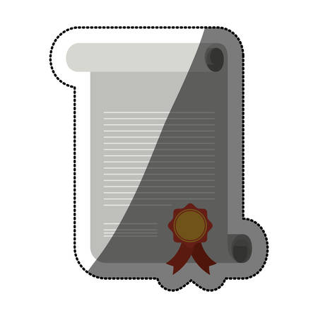 Diploma icon. Graduation university education school and college theme. Isolated design. Vector illustrationのイラスト素材