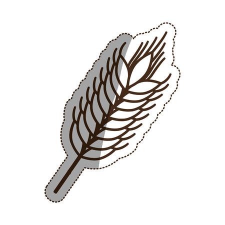 Wheat ear icon. Food grain agriculture and natural theme. Isolated design. Vector illustrationのイラスト素材