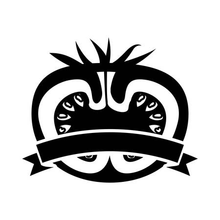 Tomato icon. Organic healthy and fresh food theme. Isolated design. Vector illustrationのイラスト素材