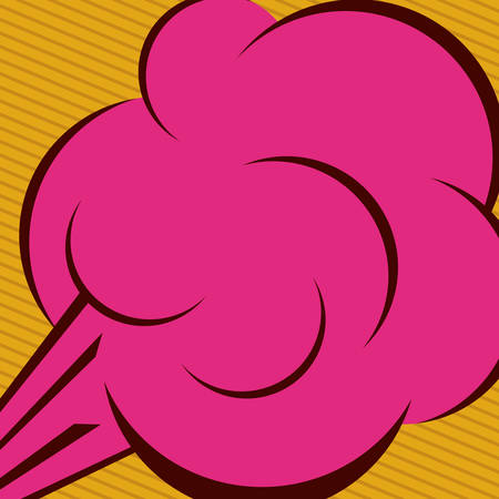 Retro bubble icon. Communication cartoon vintage and comic theme. Colorful design. Vector illustrationのイラスト素材