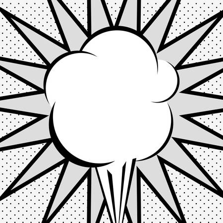 Retro bubble icon. Communication cartoon vintage and comic theme. Grey design. Vector illustrationのイラスト素材