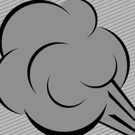 Retro bubble icon. Communication cartoon vintage and comic theme. Grey design. Vector illustrationのイラスト素材