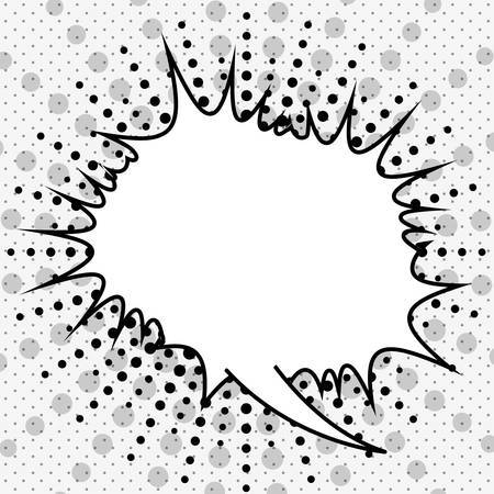 Retro bubble icon. Communication cartoon vintage and comic theme. Grey design. Vector illustrationのイラスト素材