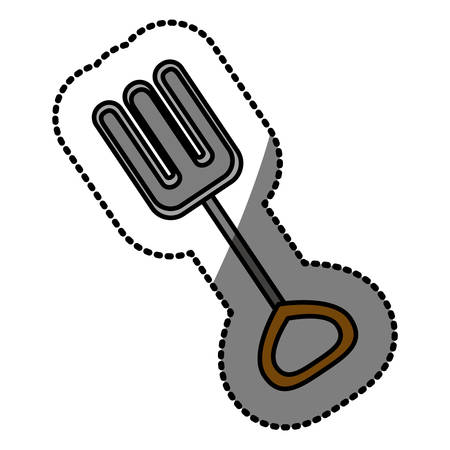 Toy shovel icon. Childhood play fun cartoon and game theme. Isolated design. Vector illustrationのイラスト素材