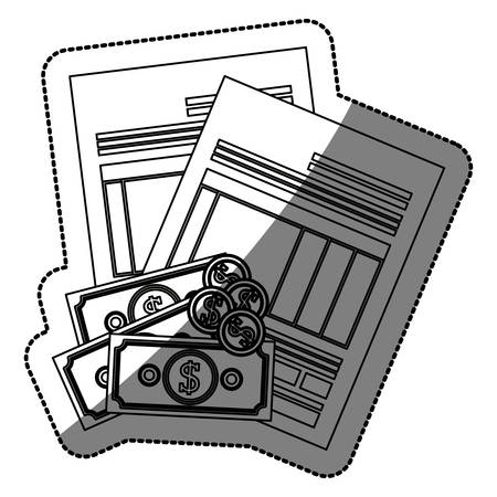 Tax form icon. Document finance and financial item theme. Isolated design. Vector illustrationのイラスト素材