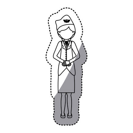 Stewardess icon. Airport travel trip and tourism theme. Isolated design. Vector illustrationのイラスト素材