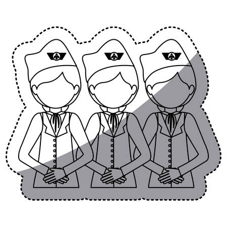 Stewardess icon. Airport travel trip and tourism theme. Isolated design. Vector illustrationのイラスト素材