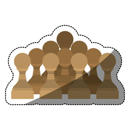 Chess piece icon. Game strategy competition and leisure theme. Isolated design. Vector illustrationのイラスト素材