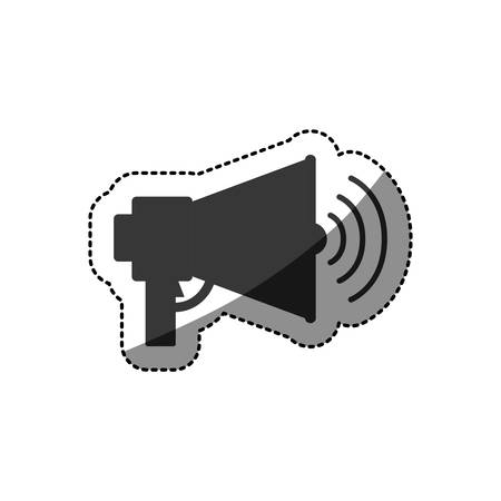 megaphone icon. Amplifer speaker bullhorn and announce theme. Isolated design. Vector illustrationのイラスト素材