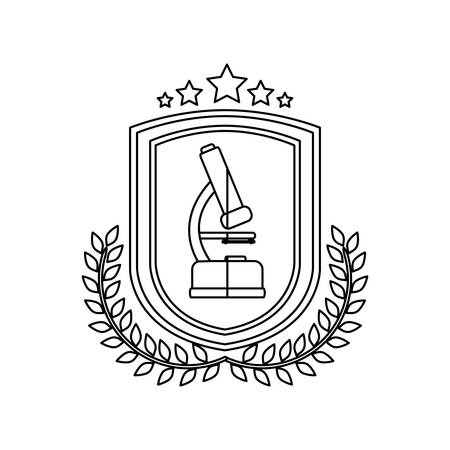 Microscope icon. Medical health care hospital and emergency theme. Isolated design. Vector illustrationのイラスト素材