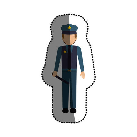 Policeman icon. Law justice legal judgment and crime theme. Isolated design. Vector illustrationのイラスト素材